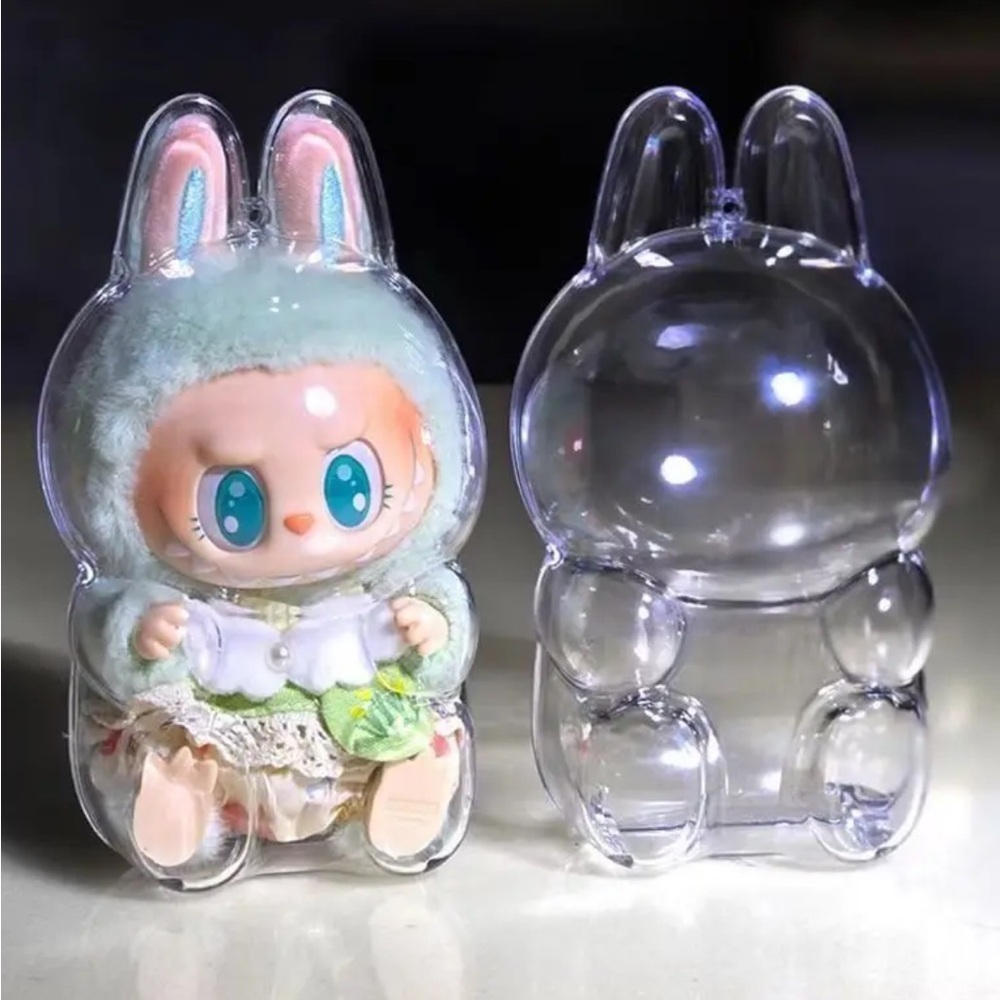 1pc Sitting Labubu Clear Case
